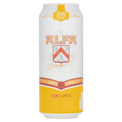 Flikkeren kromme Lieve NV-Alfa Bier Blik Halve Liter (los) ⋆ De Ware Jacob - "Wij heffen het glas"