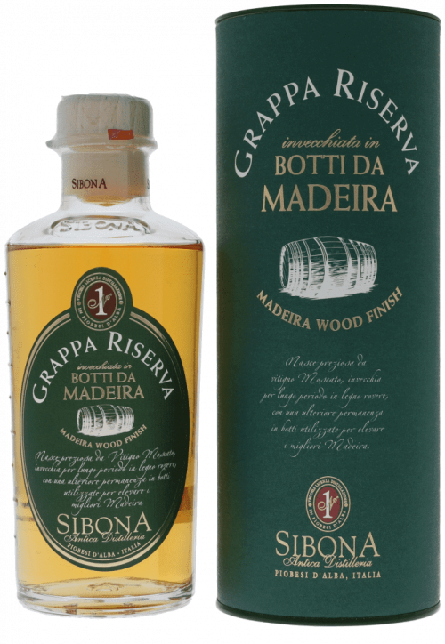 NV-Sibona Grappa Barolo Riserva Madeira Halve Liter