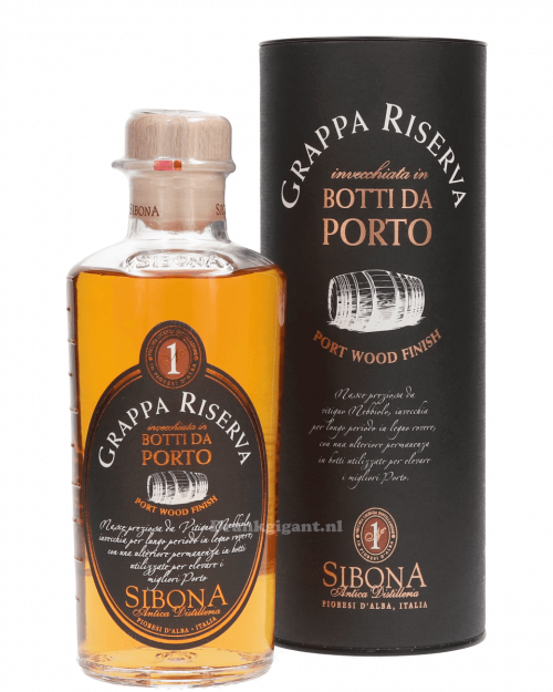 NV-Sibona Grappa Barolo Riserva Porto Halve Liter