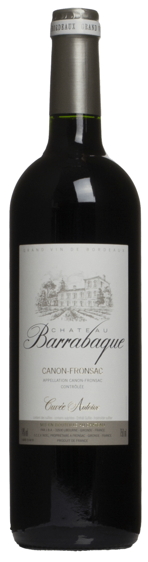 2017-Barrabaque Canon Fronsac Bordeaux Cuvee Antoine Rouge