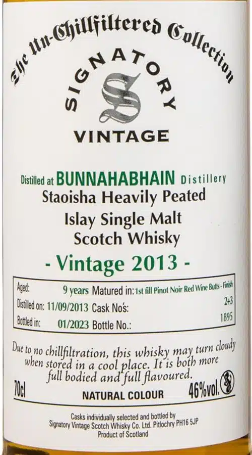 2013-Signatory Bunnahabhain Staoisha 9YO 'The Unchillfiltered Collection'