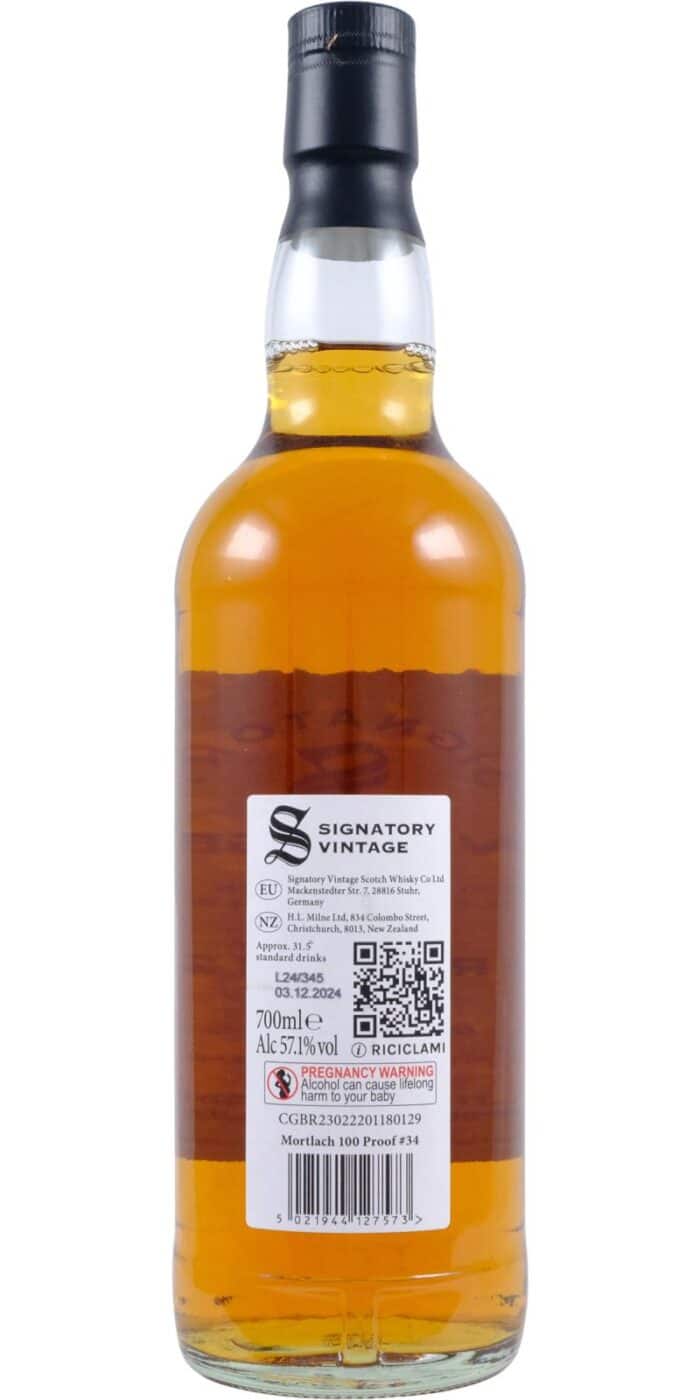 2013-Mortlach Signatory Vintage 100 Proof Edition #34