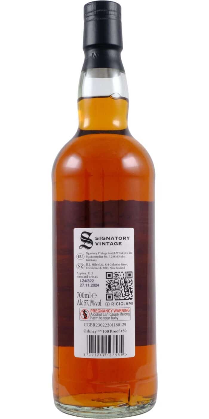 2010-Secret Orkney Signatory Vintage 100 Proof Edition #30