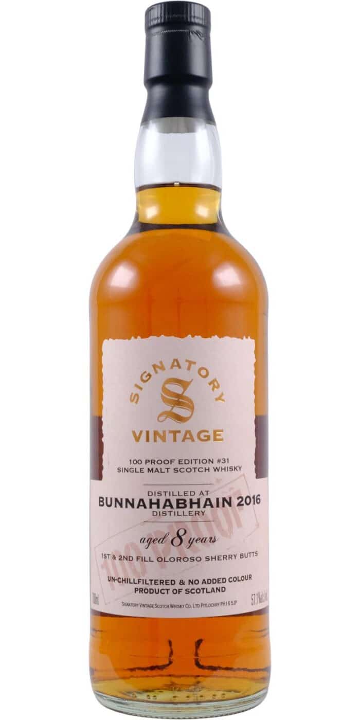 2016-Bunnahabhain Signatory Vintage 100 Proof Edition #31