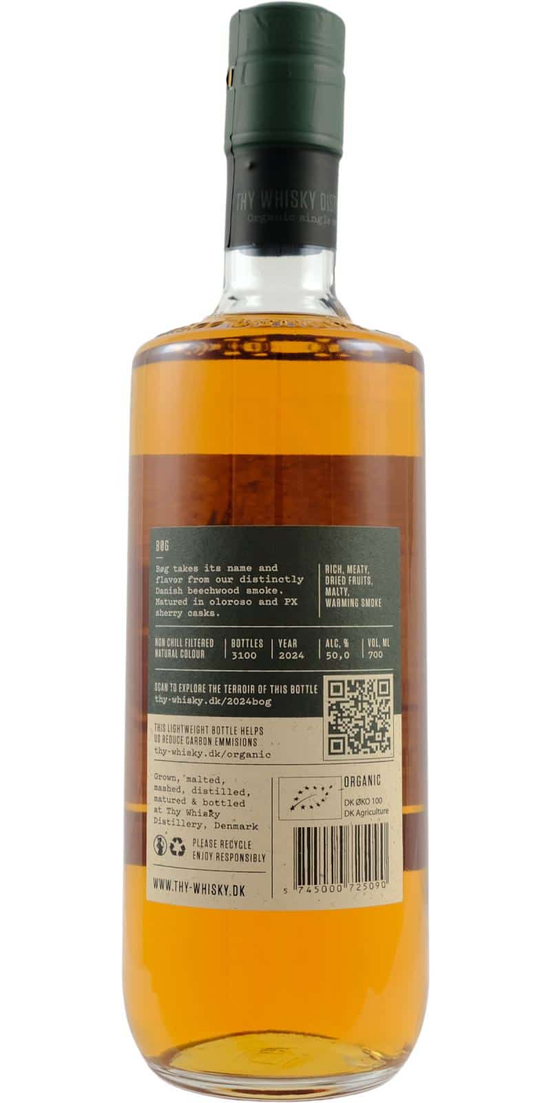 NV-Thy Whisky BØG Danish Single Malt Peated Oloroso/PX Cask