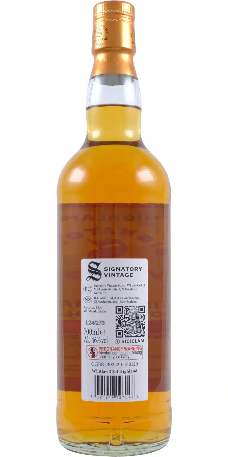 2014-Signatory Whitlaw Highland Single Malt