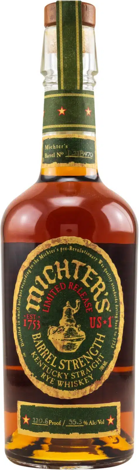 NV-Michter's Straight Rye Barrel Strength Whiskey